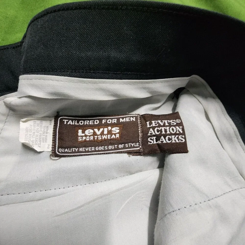 Levi's Sportwear Action Slacks Vintage 70s Men's Straight Leg Pants Size 34X31